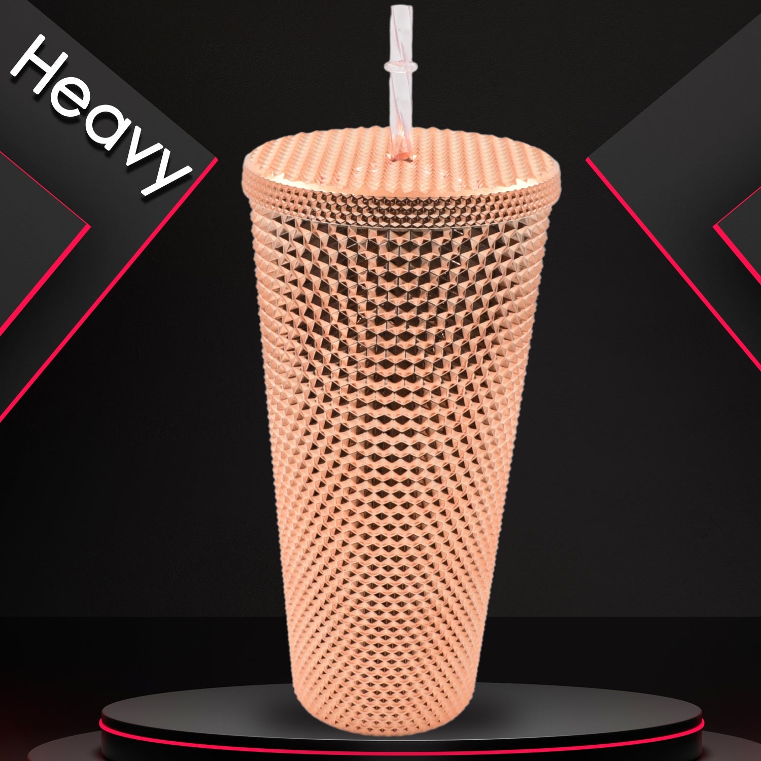 0304 Cup with Straw Reusable Matte Studded Tumbler with Leak Proof Lid Water Cup Travel Mug Coffee Ice Water Bottle Double Walled Insulated Tumbler BPA Free (1 Pc) 0304 Cup with Straw Reusable Matte Studded Tumbler with Leak Proof Lid Water Cup Travel Mug Coffee Ice Water Bottle Double Walled Insulated Tumbler BPA Free (1 Pc)